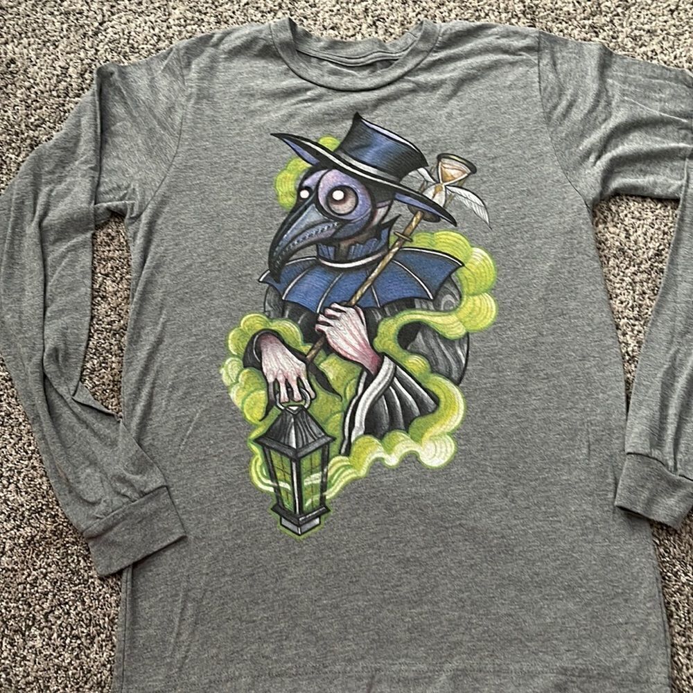 Plague Doctor - long sleeved - Heather gray - shirt - S